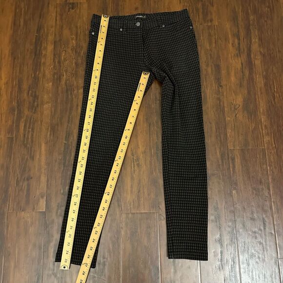 J. McLaughlin "Houndstooth" Ankle Dress Pants Skinny Stretch in Black Brown - Picture 13 of 14